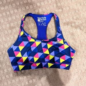 Adidas Sports Bra Size Medium Purple Multicolor